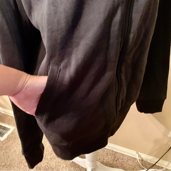 NWT Zip-Up Sweatshirt XL Black Amazon Essentials Long-Sleeve Side Pockets Cotton - Picture 6 of 16